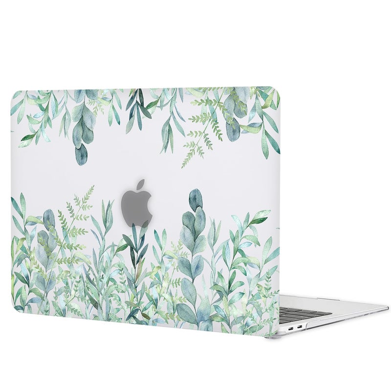 iDonzon Case for MacBook Air 13 inch A1466 A1369 2010-2017 Release  5 in 1 Matte Clear Hard Shell&Keyboard Cover&Screen Protector&Webcam Cover Compatible with Older Version Air 13.3 - Green Plants - Image 5